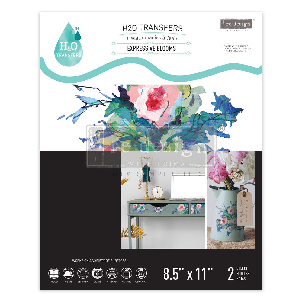 H20 Transfers - Expressive Blooms