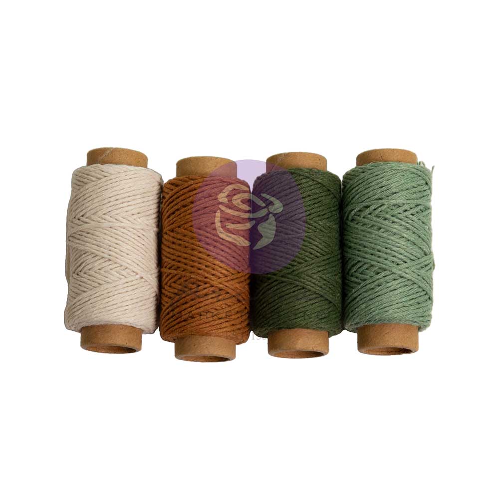 Prima Marketing - The Home Baker Collection Yarn Spools - 4 colors x 15 yds each