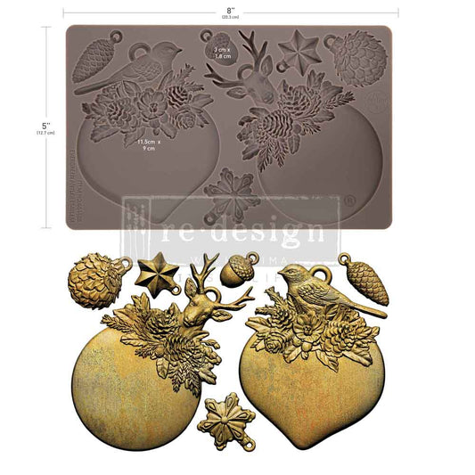 Redesign Decor Moulds - Evergreen Antler Emblem Mould – 1 pc, 5″x8″x8mm
