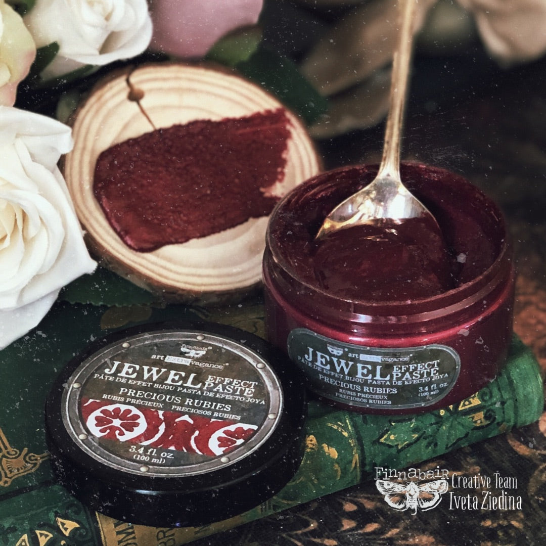 Art Extravagance – Jewel Texture Paste – Precious Rubies – 1 jar, 100ml (3.4 fl oz)