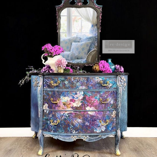 Redesign A1 Decoupage Fiber - Magical Floral - 1 SHEET