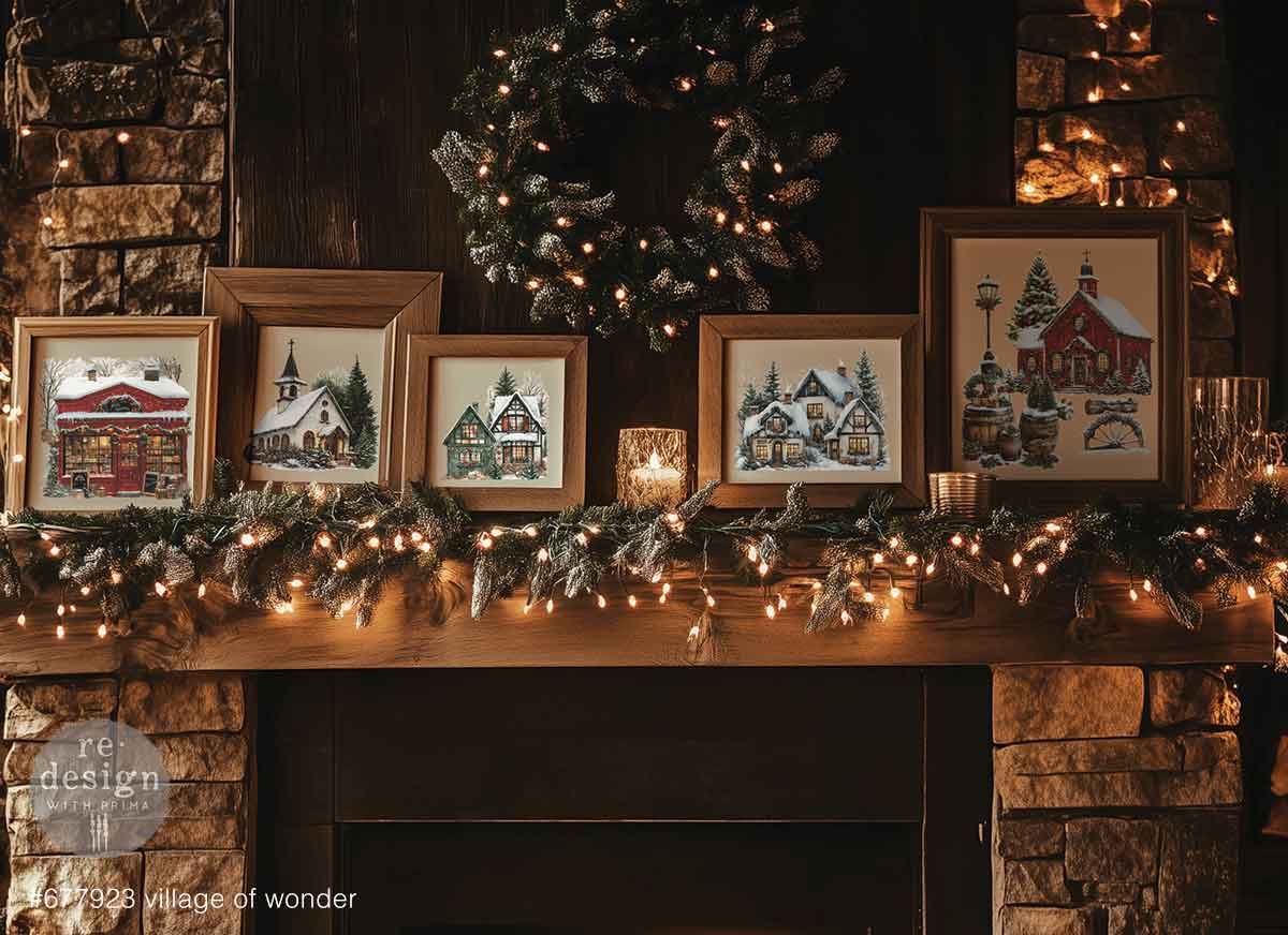 Redesign Middy Transfers – Village Of Wonder – 3 sheets, 21.59cm x 27.94cm (8.5″x11″)