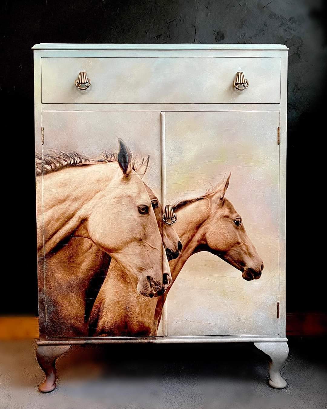 Sepia Horses - Mint Decoupage Paper