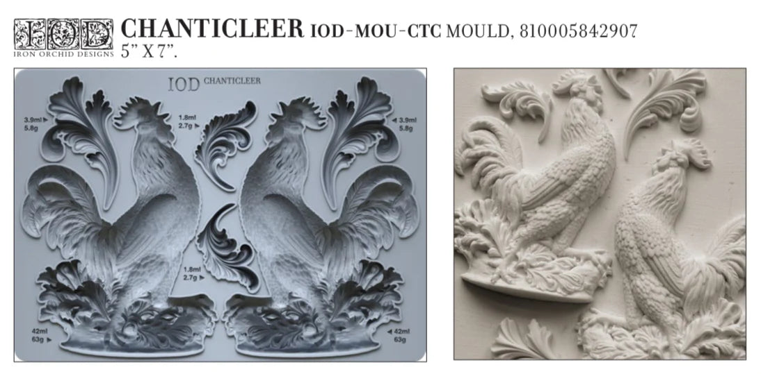 IOD - Chanticleer Decor Mould 12.7cm x 17.78cm