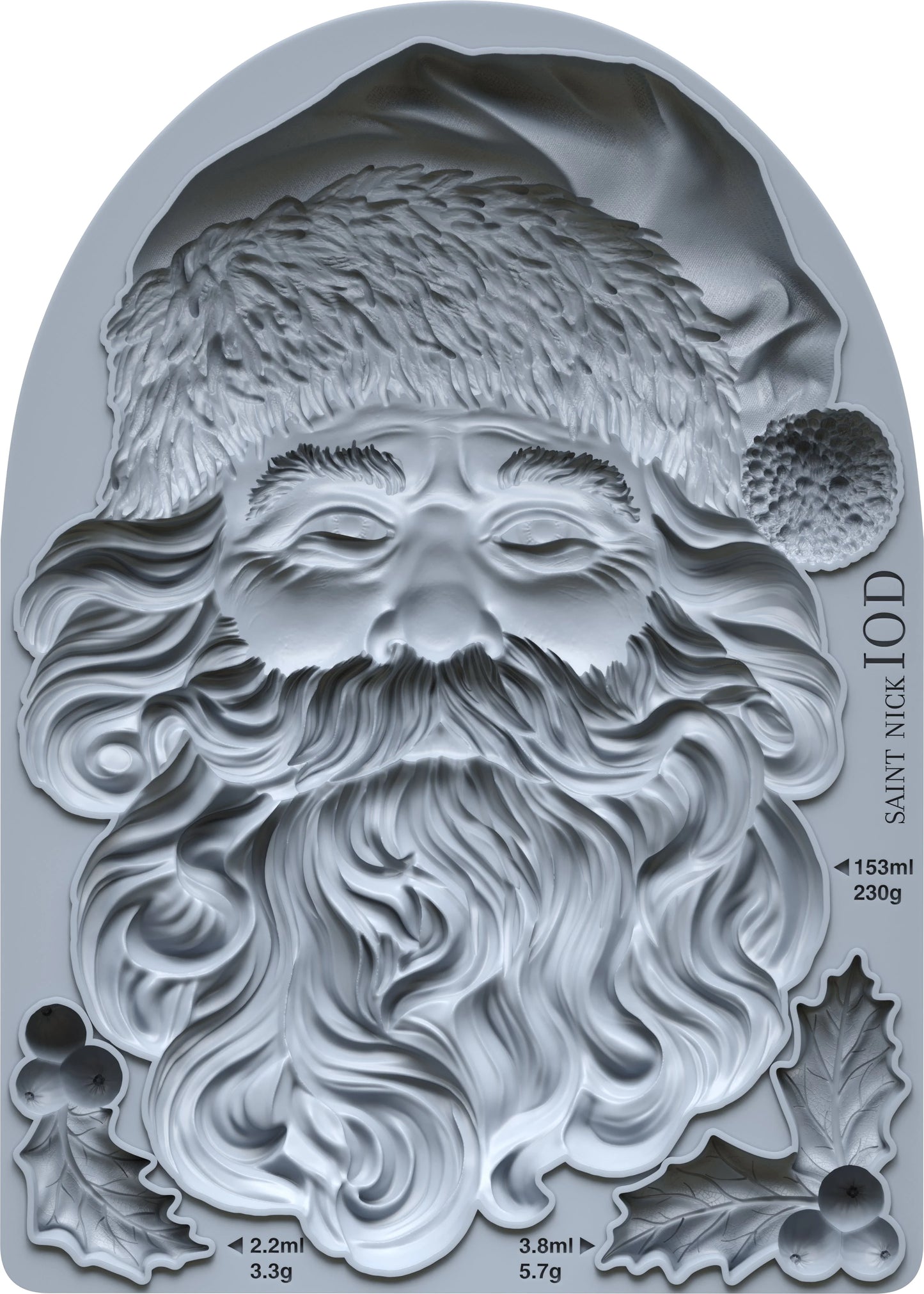 IOD- Saint Nick Decor Mould 12.7cm x 17.78cm