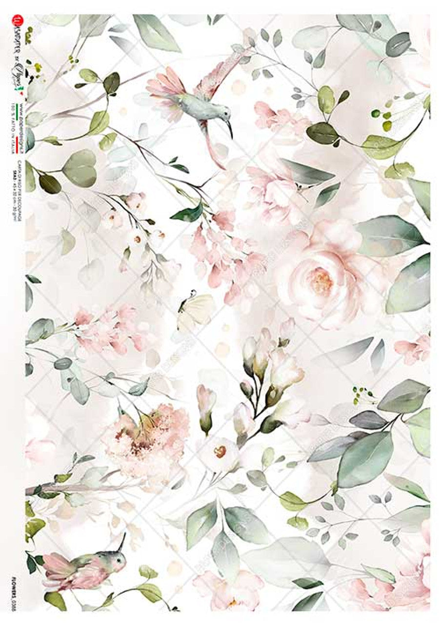 Paper Designs Watercolor Soft Pink Roses