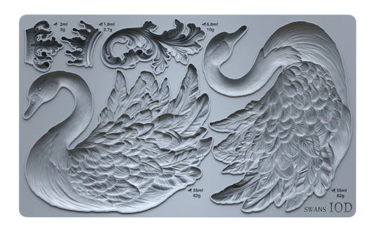 IOD - Swans Decor Mould (6" x 10")