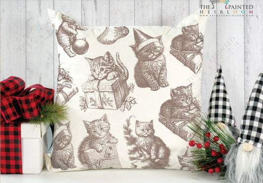 IOD - Christmas Kitties Decor Stamp 12x12