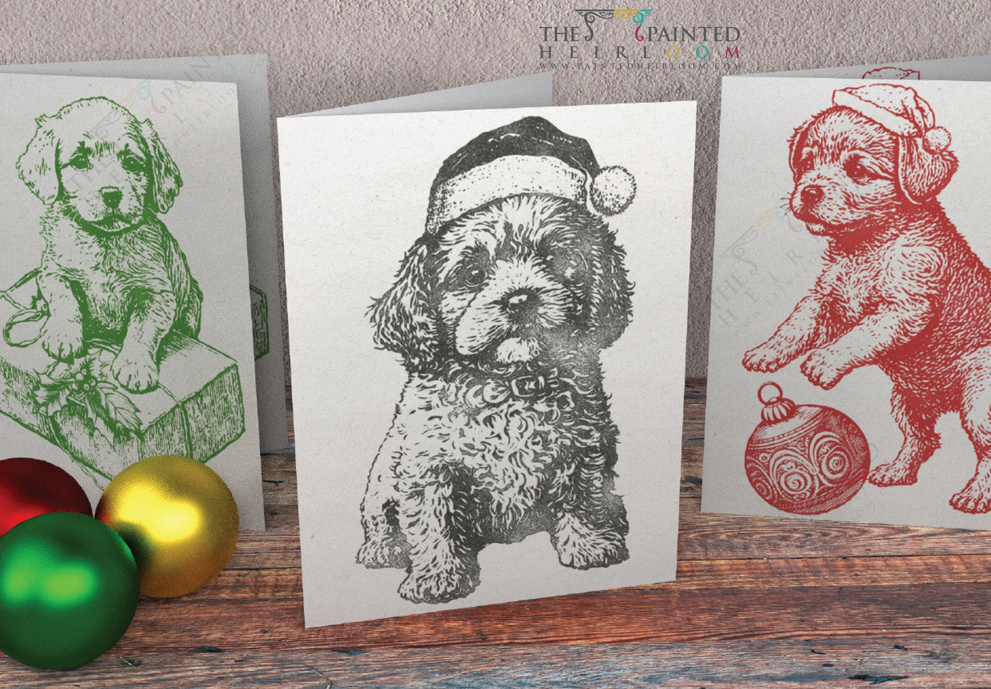 IOD - Christmas Pups Decor Stamp 12x12