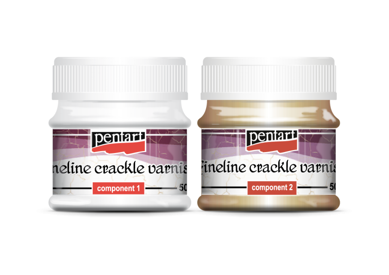 Pentart 2-Component Fineline Crackle Varnish 2 x 50 ml.