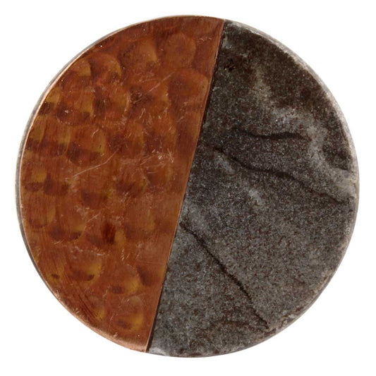 Grey Stone Copper Round Dresser Knobs