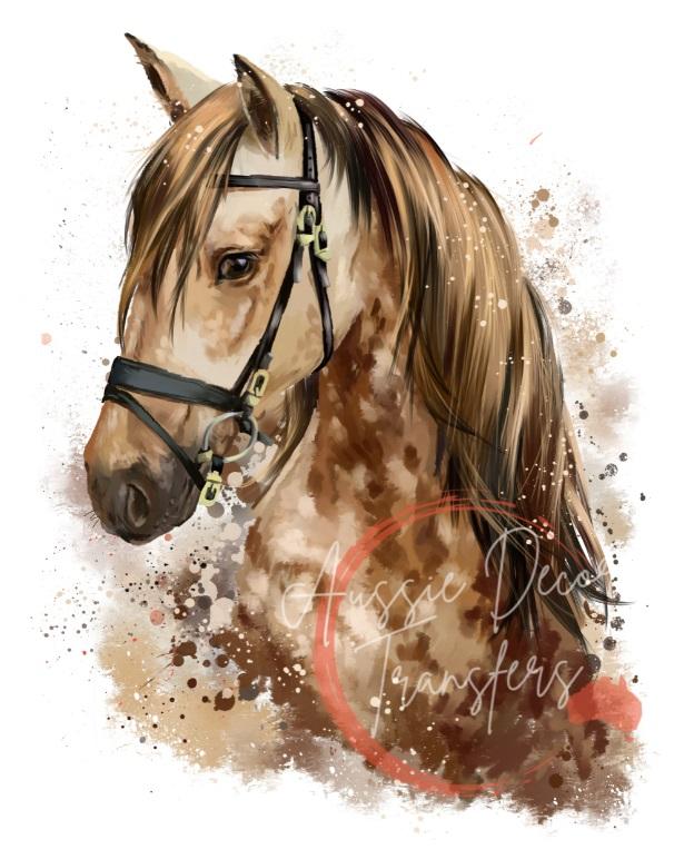 Dappled Brown Pony - Aussie Decor Luxe Decoupage Paper