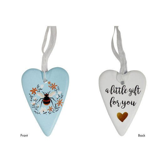 Hanging Ceramic Gift Heart Bee