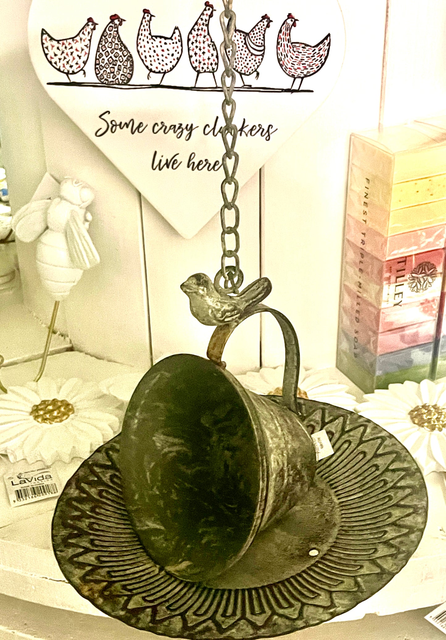 Hanging Cup and Saucer Bird Feeder Bowl