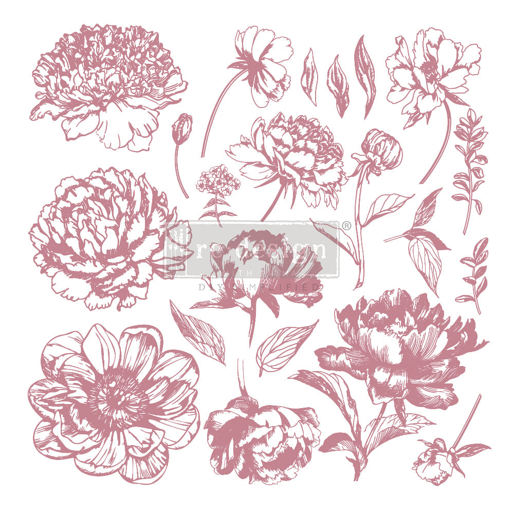 Linear Floral - Re-design Stamp