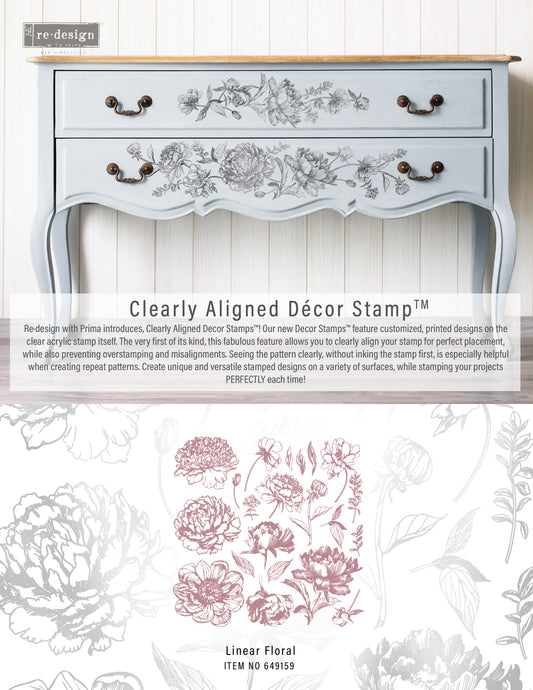 Linear Floral - Re-design Stamp