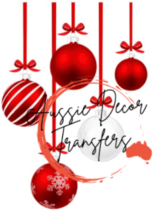 True Blue Christmas - Aussie Decor Transfer