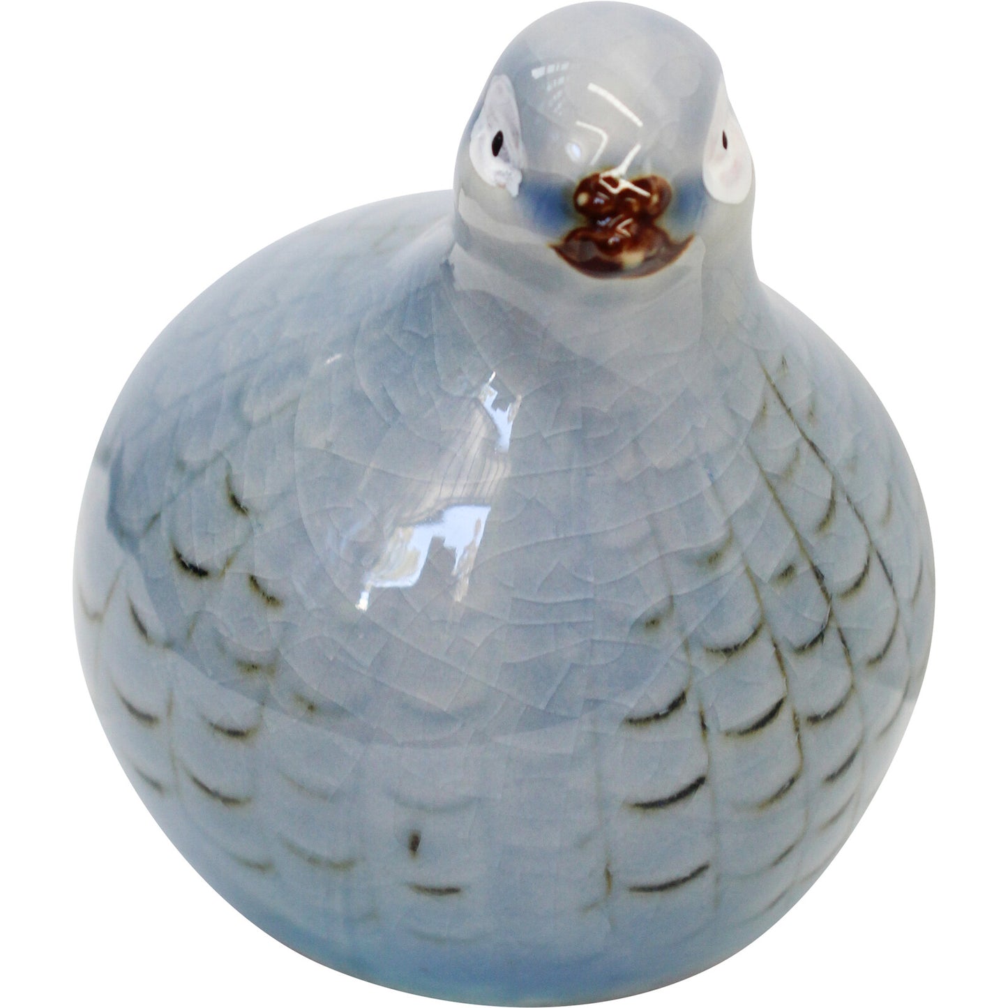 Petite Soft Blue Ceramic Guinea Fowl / Quail