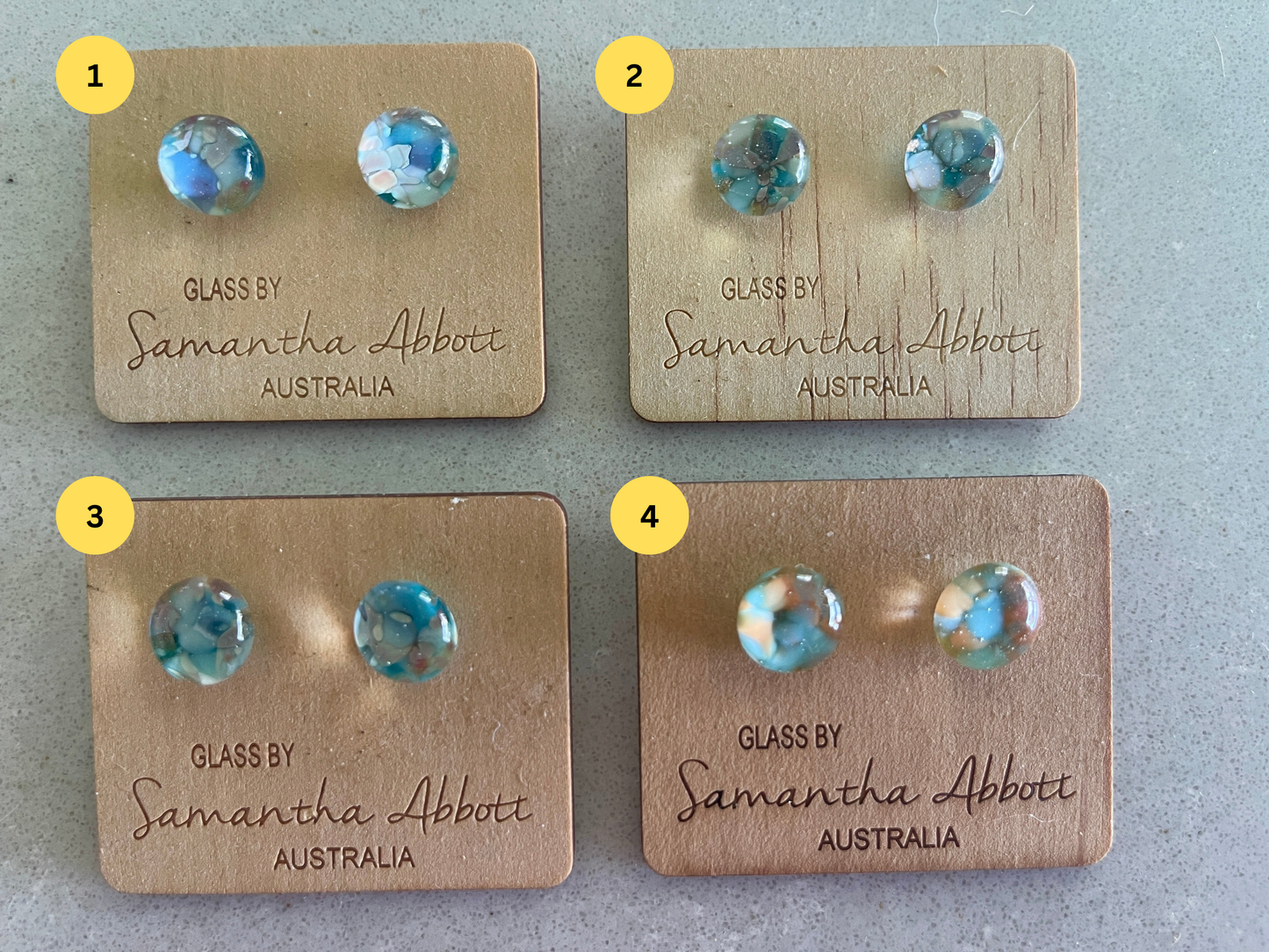 Samantha Abbott Studs - Blue Tones