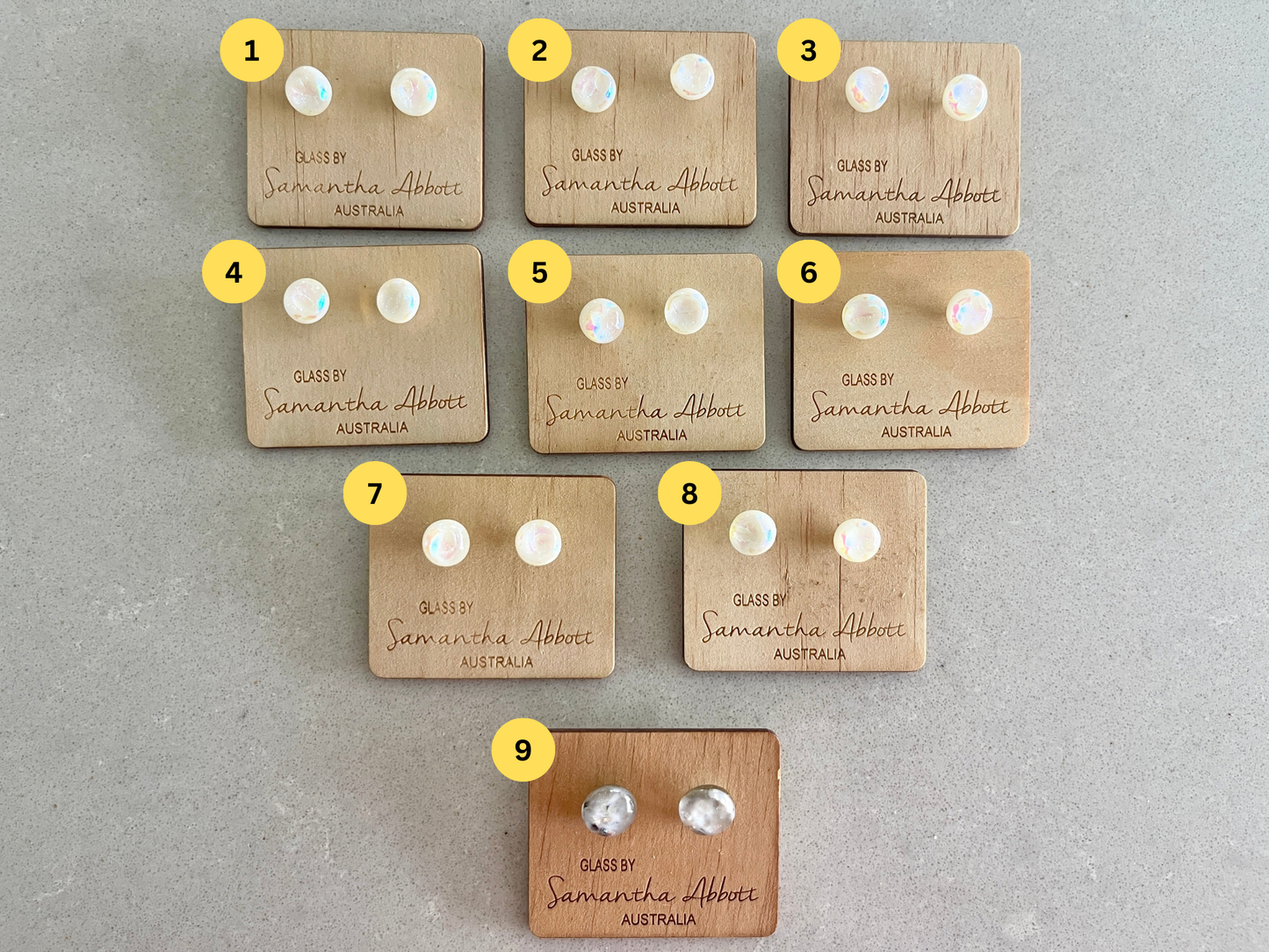 Samantha Abbott Studs - Whites