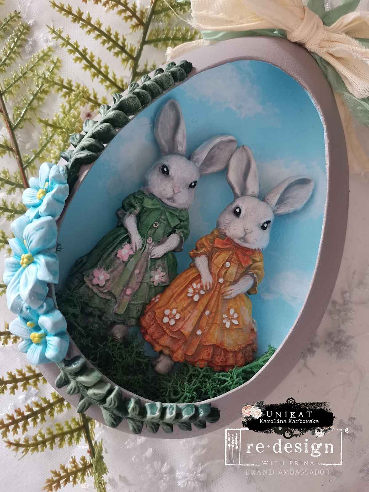 Redesign Decor Moulds- Springtime Bunny - 1 pc, 5" x 8" x 8mm