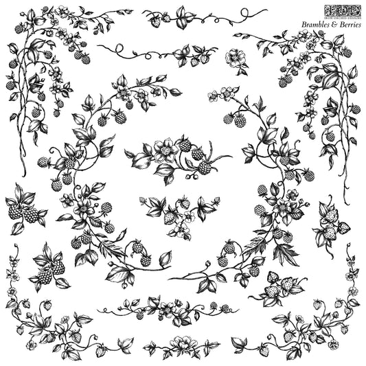 IOD - Brambles & Berries Decor Stamp 12x12