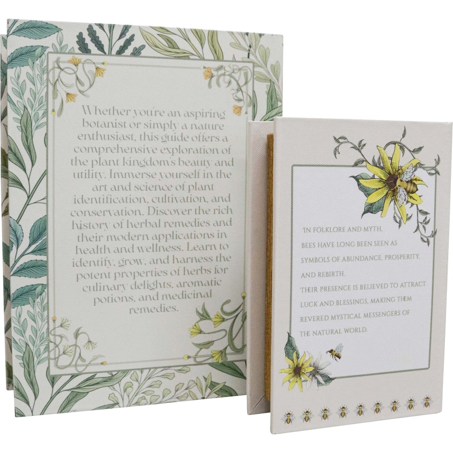 Book Box S/2 Botanical Bee