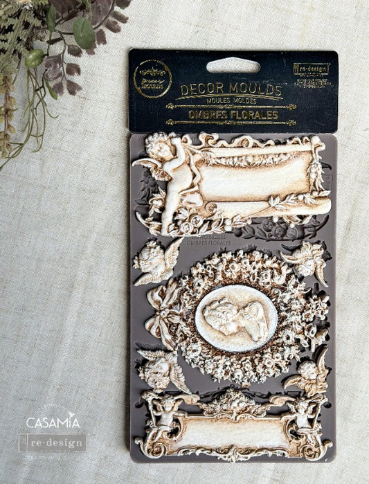Redesign Decor Moulds -  Ombres Florales – 1 pc, 5″x8″x8mm
