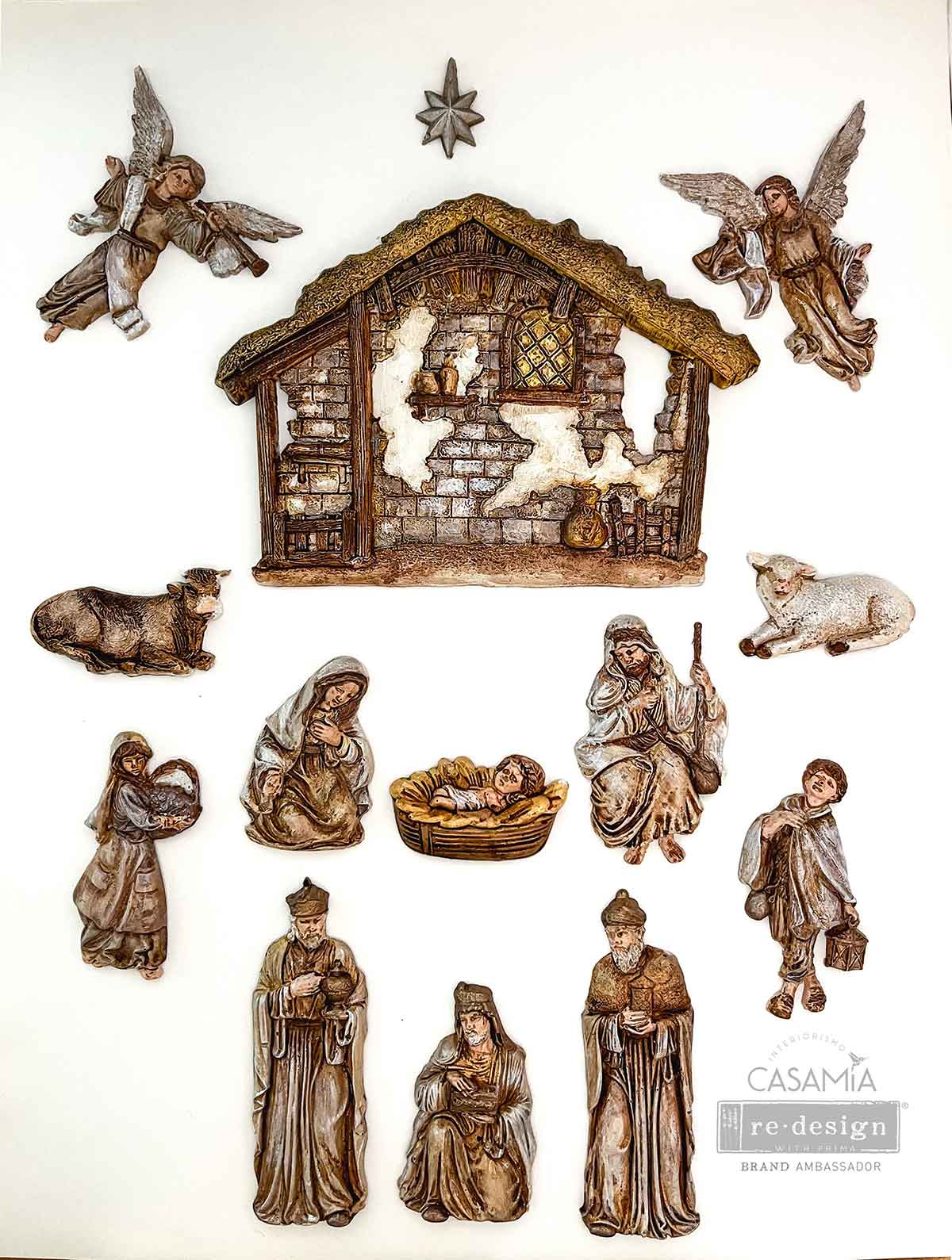 Redesign Decor Moulds® - Holy Night Nativity - 1 pc, 5"x10"x8mm