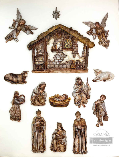 Redesign Decor Moulds® - Holy Night Nativity - 1 pc, 5"x10"x8mm
