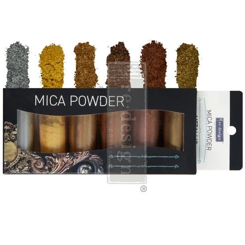 Decor Mica Powder Set - Metallic - 6 colors x 5g each