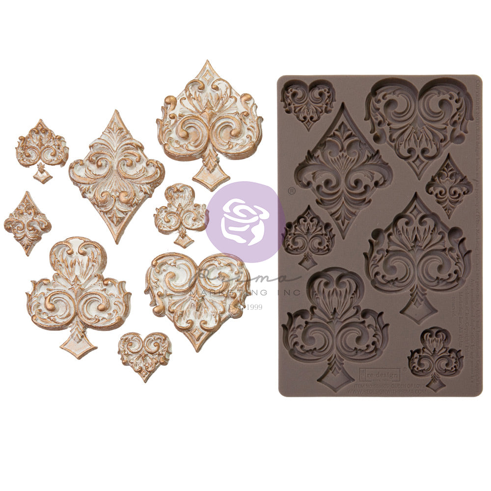 NEW - Redesign Decor Moulds - Lost in Wonderland Collection - Deck of Cards