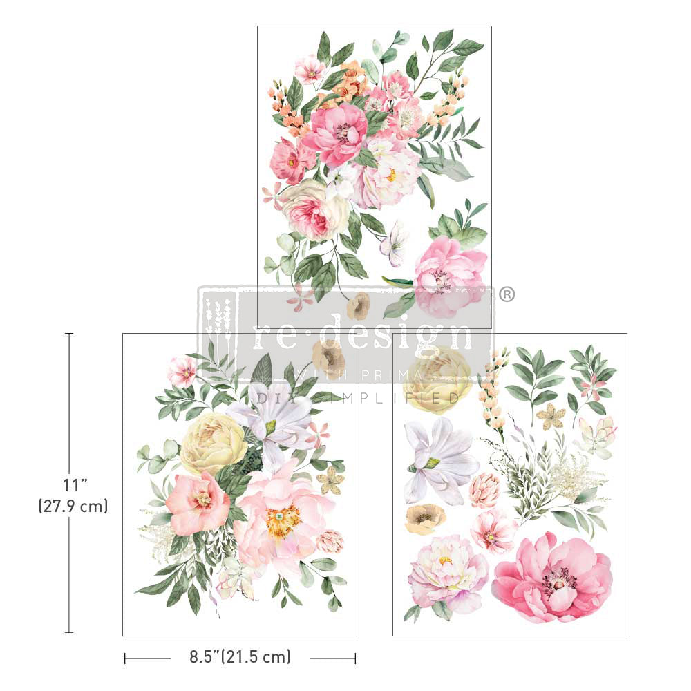 MIDDY TRANSFERS® – Bouquet For My Love – Re-design Decor Transfer