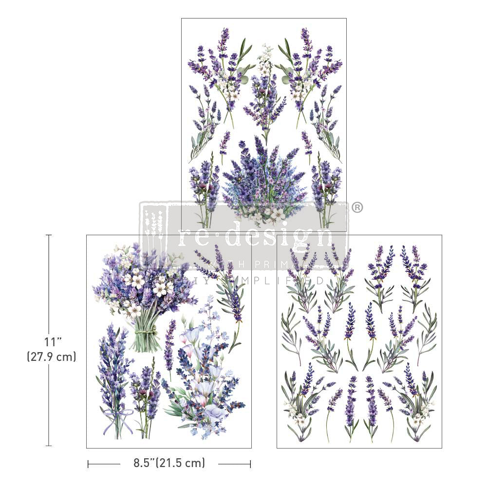 MIDDY TRANSFERS – Lavender Bunch – Re-design Decor Transfer