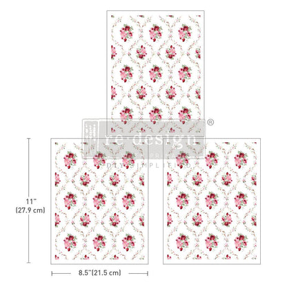 Redesign Middy Transfer – Blush Bouquet  - 3 sheets, 8.5"x11"