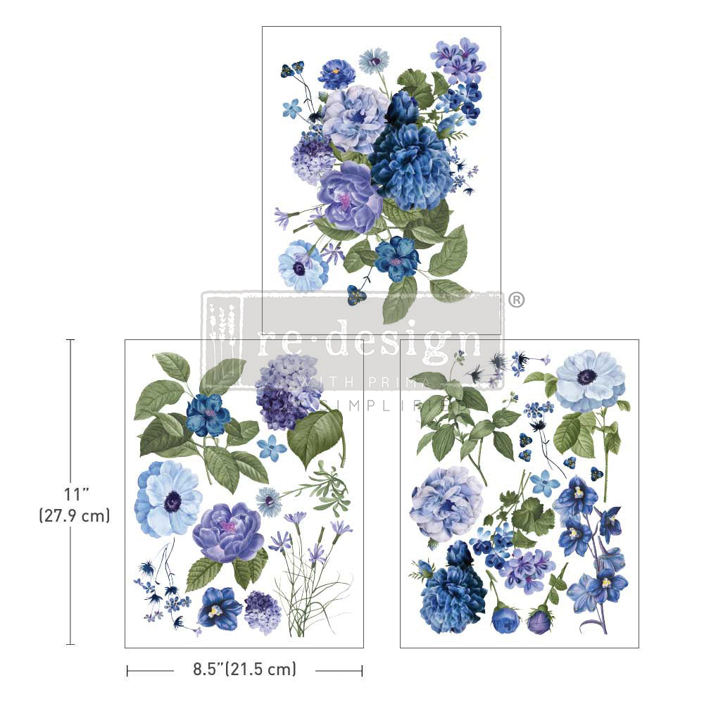 MIDDY TRANSFERS® – Blue Gardens – Re-design Decor Transfer