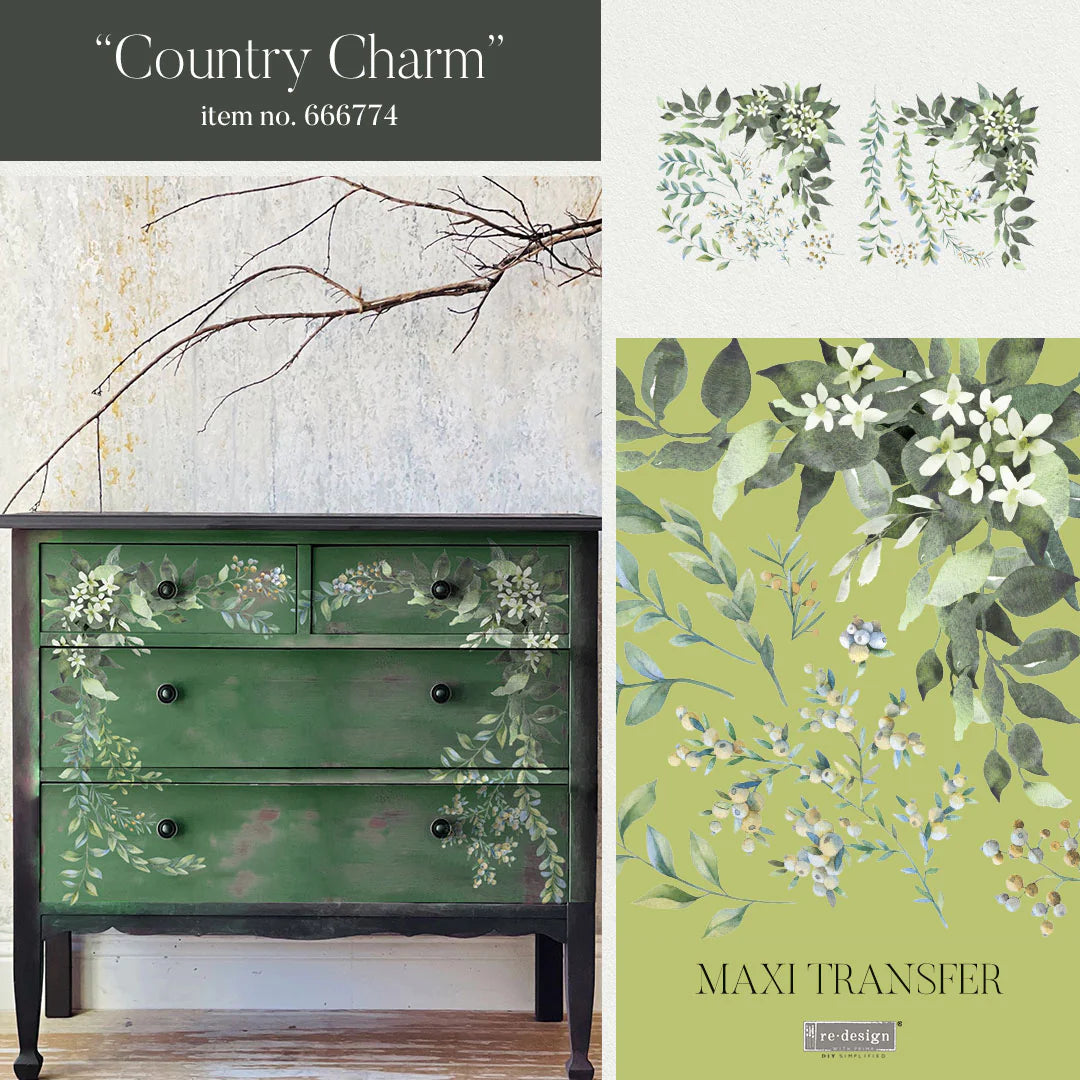 MAXI TRANSFERS®  – Country Charm – Re-design Decor Transfer