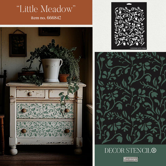 Redesign Decor Stencils® -  Little Meadow - 1 pc, 9"x12"