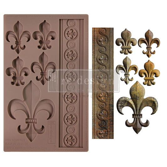 Redesign Decor Moulds - Fleur De Lis En Or - 1 pc, 5"x8"x8mm