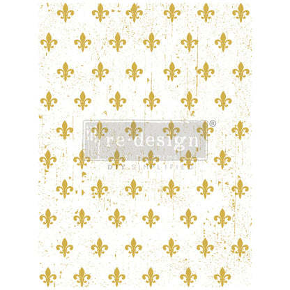 Gold Decor Transfer - Fleur de Lis - Redesign with prima