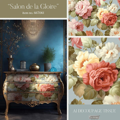 Redesign A1 Decoupage Fiber - Salon De La Gloire - 1 sheet, A1 size