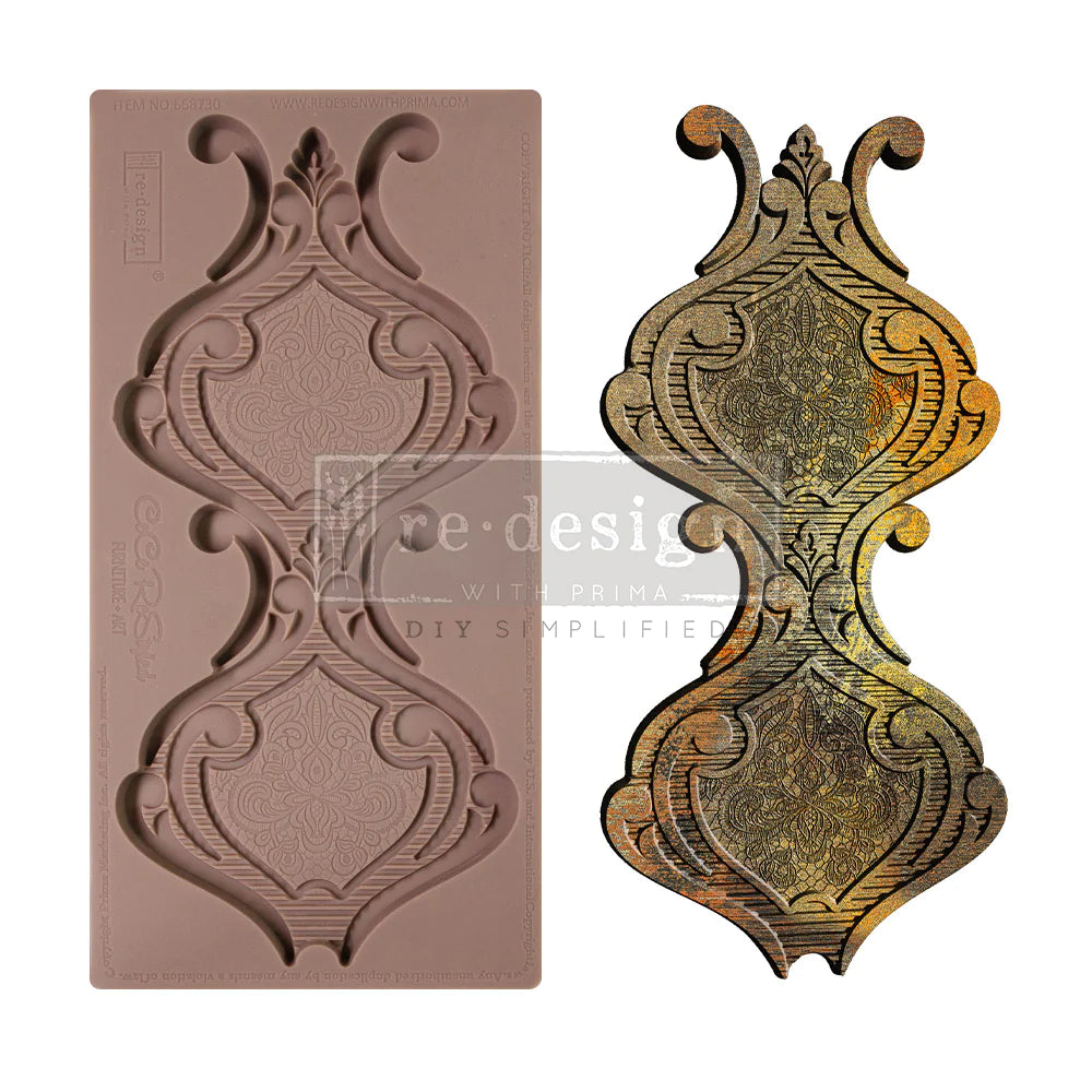 Redesign Decor Moulds® - CeCe Darling Damask - 1 pc, 5"x10"x8mm