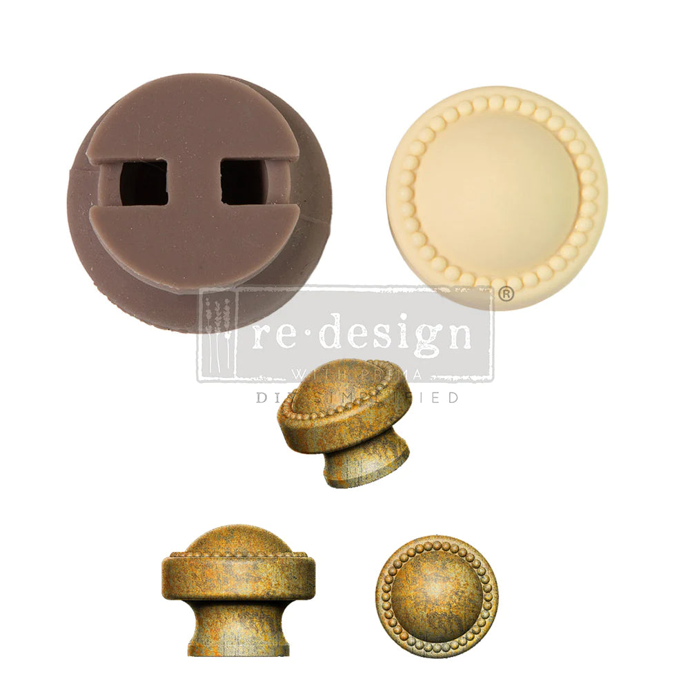 Cece Knob Mould - Pearl Inlay - 1 knob set, includes hardware