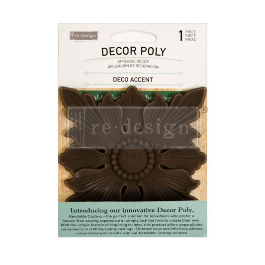 Decor Poly - Deco Accent - 4"x4"x 0.275" / 10.2cmx10.2cmx0.69cm