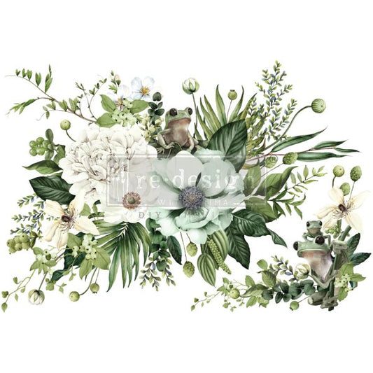 Redesign - Decor Transfer - Froggy Meadow Greens - 24"x35" (cut into 2 sheets)