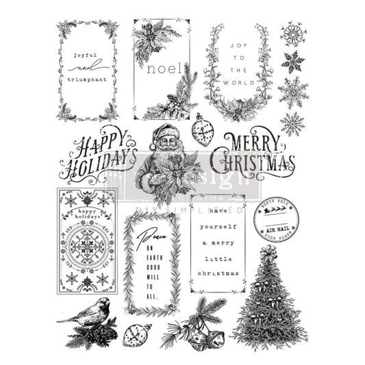 Redesign - Decor Clear Stamp - Santa's Helper Tags - 8.5"x11" sheet size