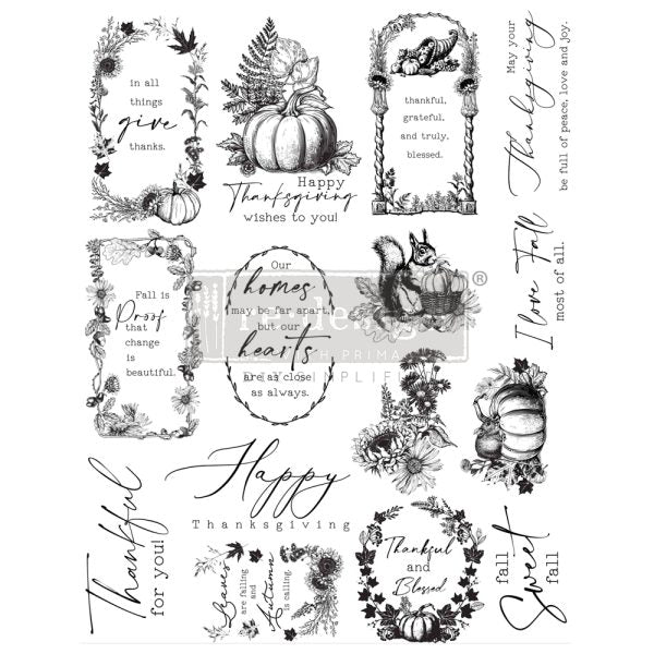 Redesign - Decor Clear Stamp - Fall Sweet Fall - 8.5"x11" sheet size