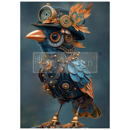 Redesign A1 Decoupage Fiber –  Azure Aviator – 1 sheet, A1 size