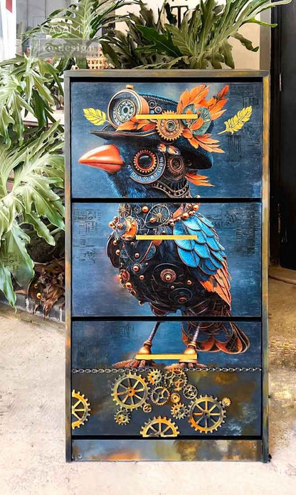 Redesign A1 Decoupage Fiber –  Azure Aviator – 1 sheet, A1 size