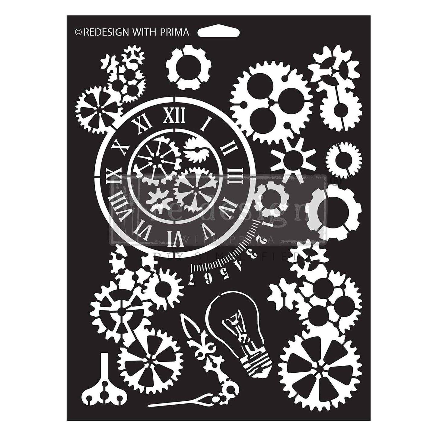 Redesign Decor Stencils® – GearWorks – 1 pc, sheet size 9"x12"